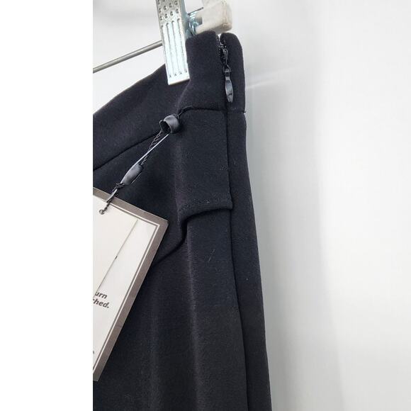 New NWT Adrianna Papell Knit Crepe‎ Drape Front Pants Black US Size 16 - Picture 7 of 10